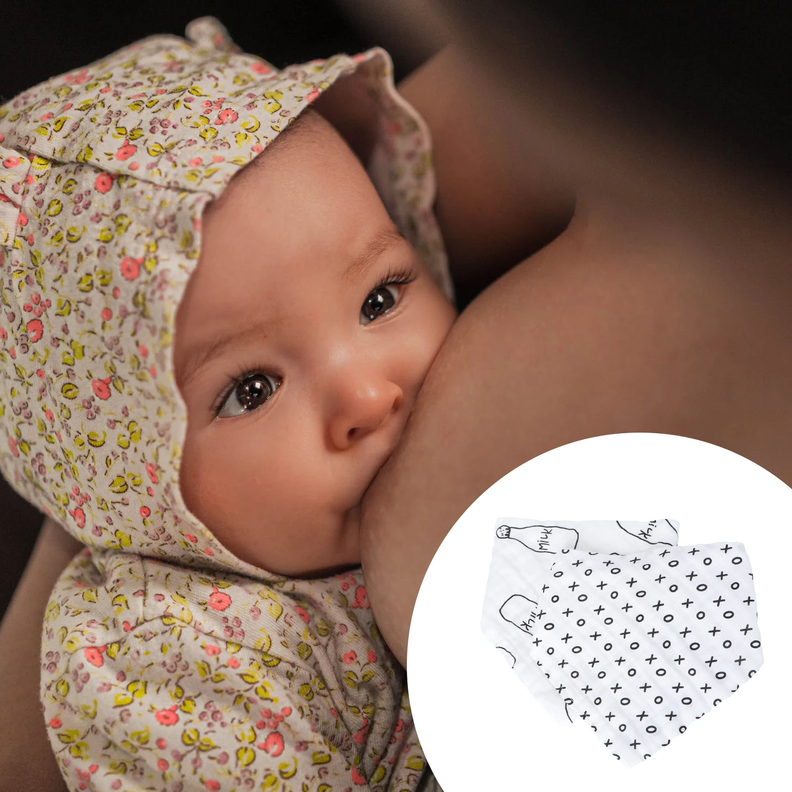 

2pcs Baby Bibs Infant Drool Towels Cotton Burp Cloths For Newborn Toddlers Skin-Friendly Water-Absorbent Durable Saliva Tissue