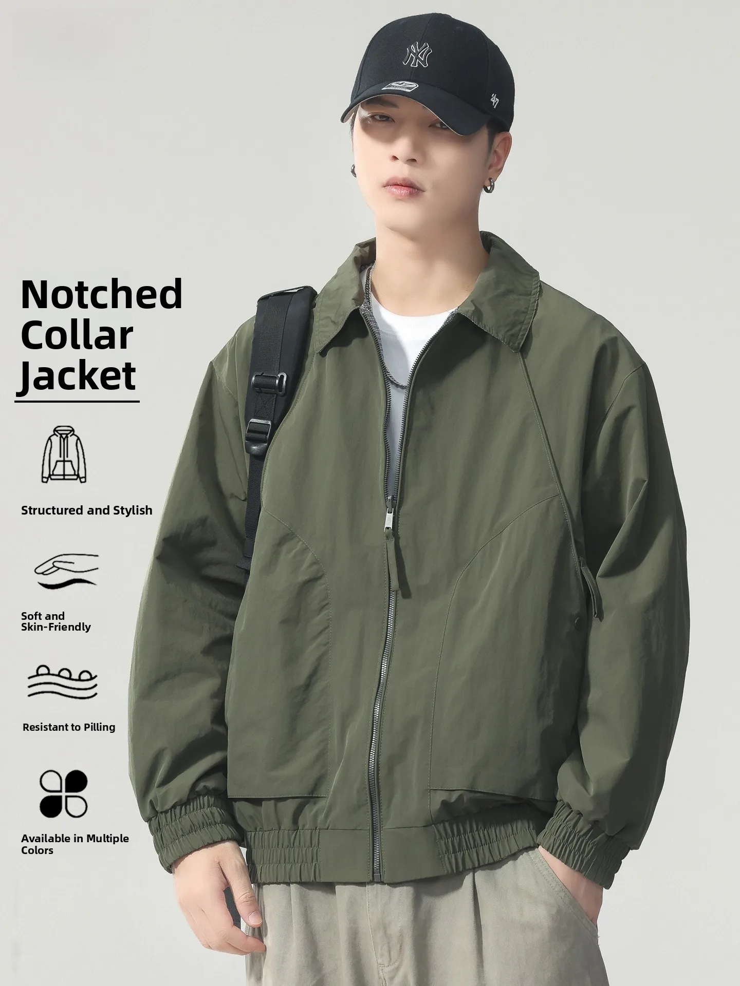 

Мужская рабочая куртка в американском стиле для активного отдыха, осенне-весенняя, свободного кроя, функциональная, в бейсбольном стиле, модная, из полиэфирного волокна