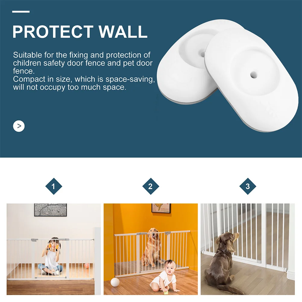 

4Pcs Safety Gate Wall Protective Guard Non Deformable Anti Slip Baby Gate Wall Cup Home Fence Protection Baby Door Part