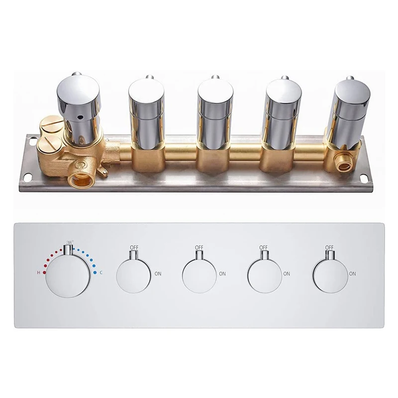 

4 Way Thermostatic Control Brass Mixing Shower Valve