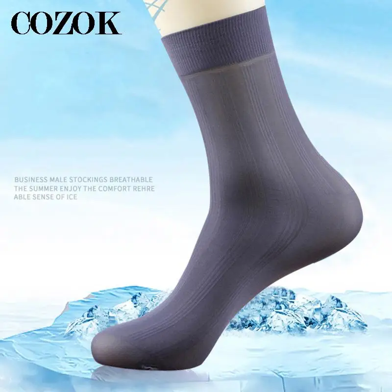 10 Pairs High Quality Dress Socks Men\'s Male Black Business Men Socks Summer Autumn Thin Breathable Sock Crew Calcetines Hombre