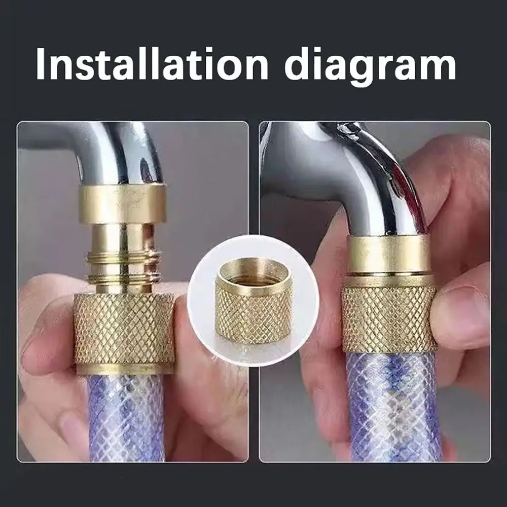 1 ensemble de buses de pulvérisation d'eau haute pression avec connecteur rapide 1/2" 3/4" pour machine à laver, plaqué laiton