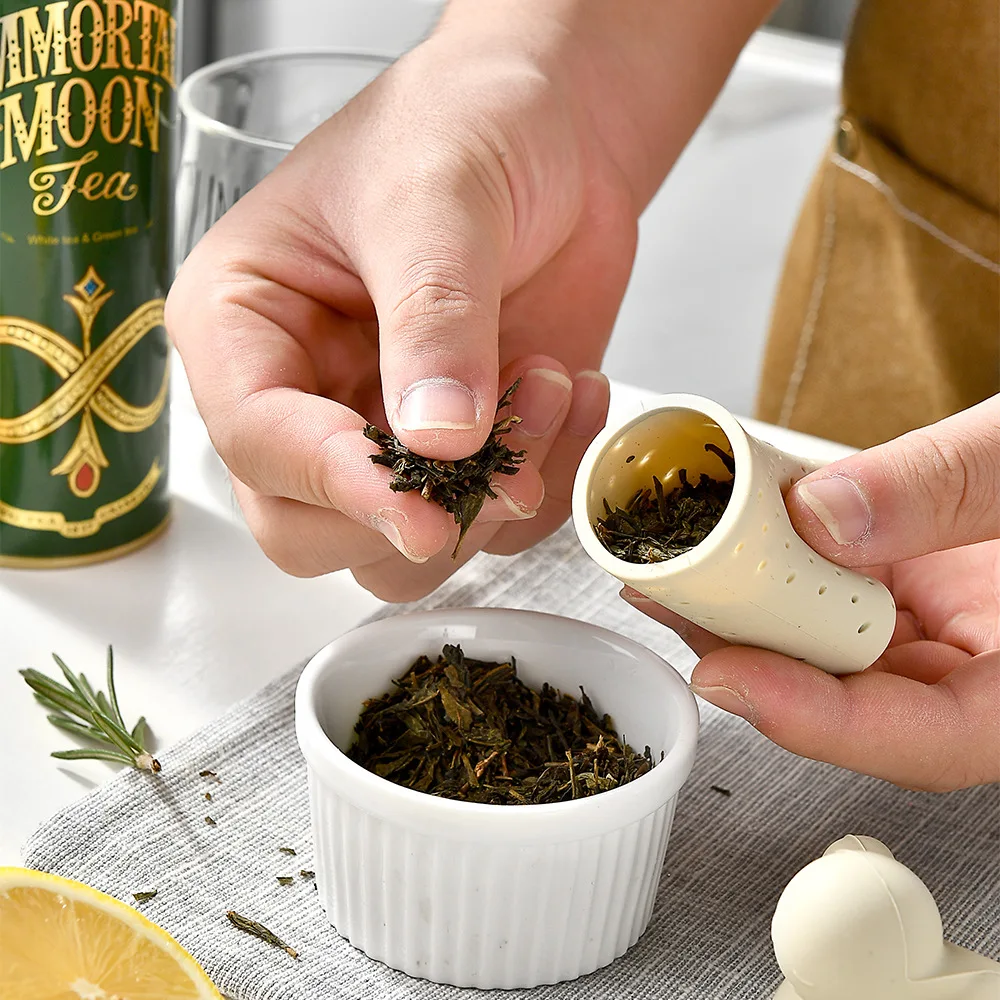 1 قطعة لطيف الكرتون كسول مصفاة شاي سيليكون Infuser Teaware إبريق الشاي تصفية أكياس الشاي صانع ورقة Infusor اكسسوارات المطبخ