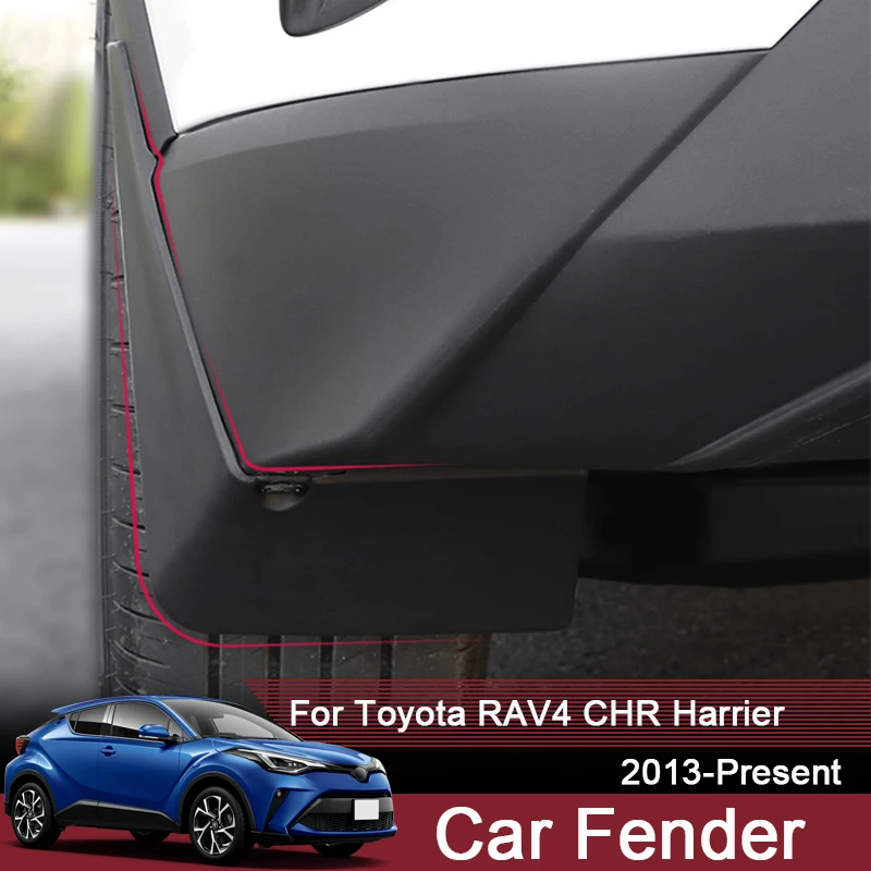 

4pcs ABS For Toyota RAV4 CHR AX10 Harrier Venza XU60 2013-Present Car Mudflaps Mudguards Fender Splash Guards Mud Flap Accessory