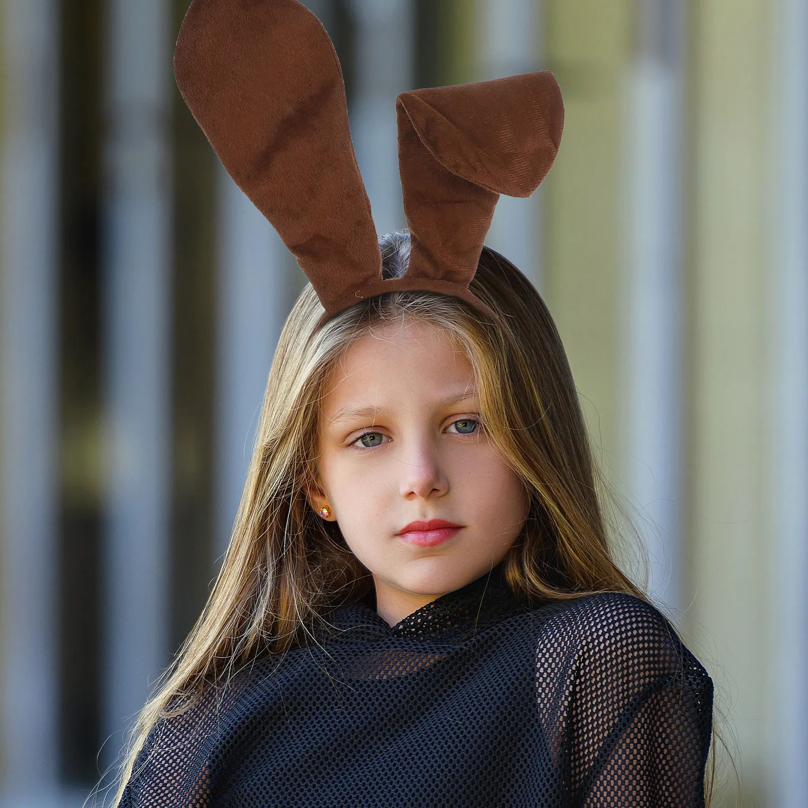 

Kids Dachshund Ears and Tail Costume Set Dog Ear Headband Plus Fake Tail for Cosplay Dress Up Animal Party Outfit Easy Wear