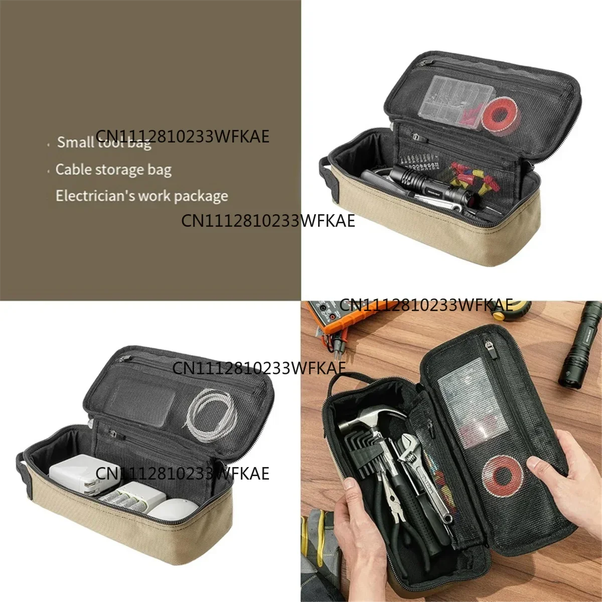 New Heavy Duty Small Tool Bag Pouch Portable Utility Organizer Case Perfect for EDC, Motorcycle, Road Bike, Electricians