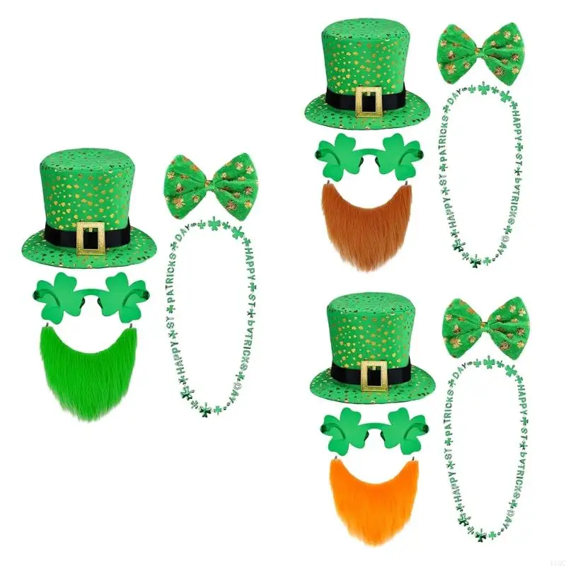 

2025 New Patricks Day Costume Parties Favor Patrick's Day Accessories Decorations Supplies Leprechaun Hat Shamrock