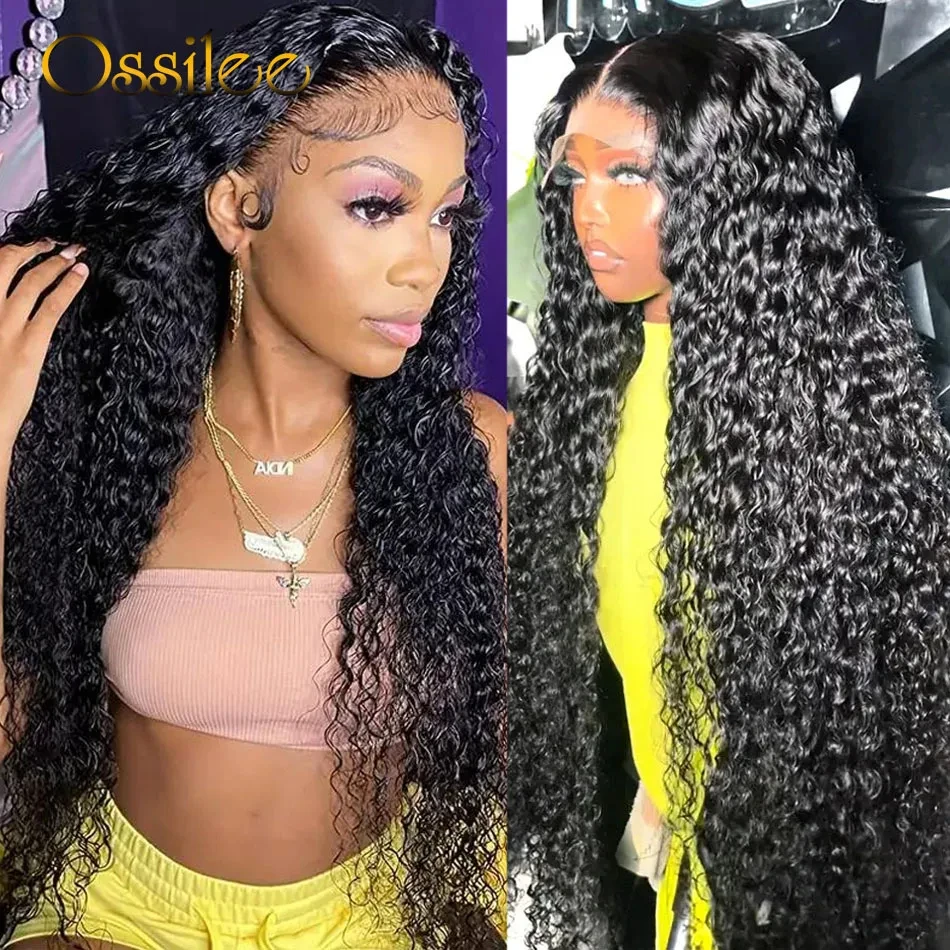 13x4 HD Lace Front Human Hair Wigs Water Wave 360 Full Lace Wig Human Hair Brazilian Curly Human Hair Lace Wigs for Black Women