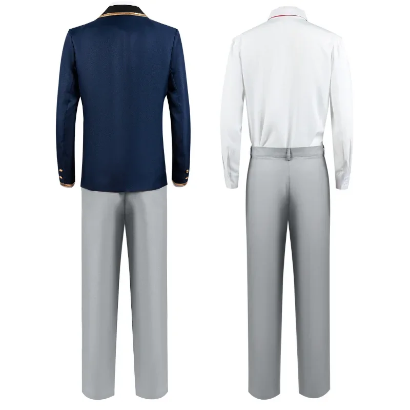 2025 New Oshi No Ko Aqua Cosplay Costume Wig Hoshino Akuamarin Jacket Pants Blue Uniform Event Anime Party Boy Men Ou Q2Q3