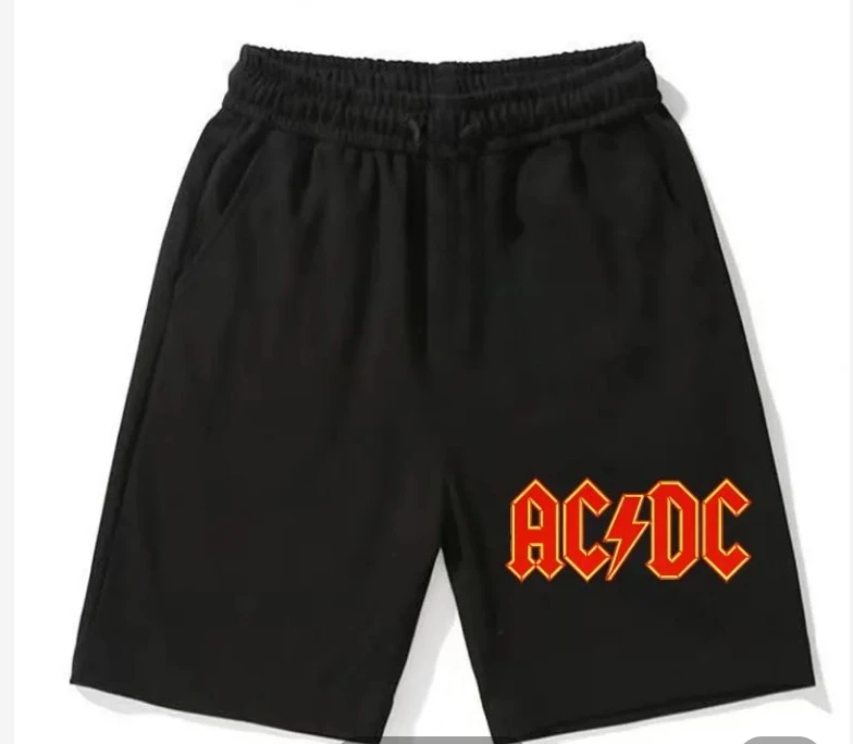 

ACDC Band Heavy Metal Rock Peripheral Shorts Tendance Estivale Pour Hommes Sports Casual Pants Anime Student