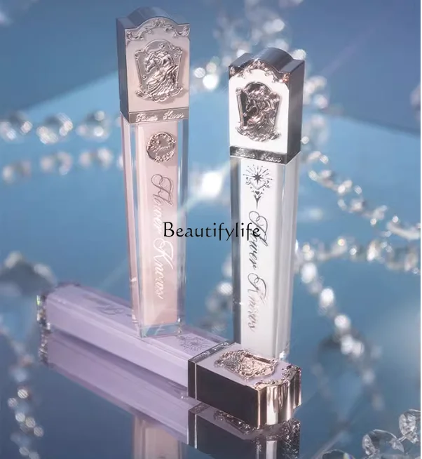 Flower Know Unicorn Crystal Lip Lacquer Mirror Nourishing Lipstick Milk Tea