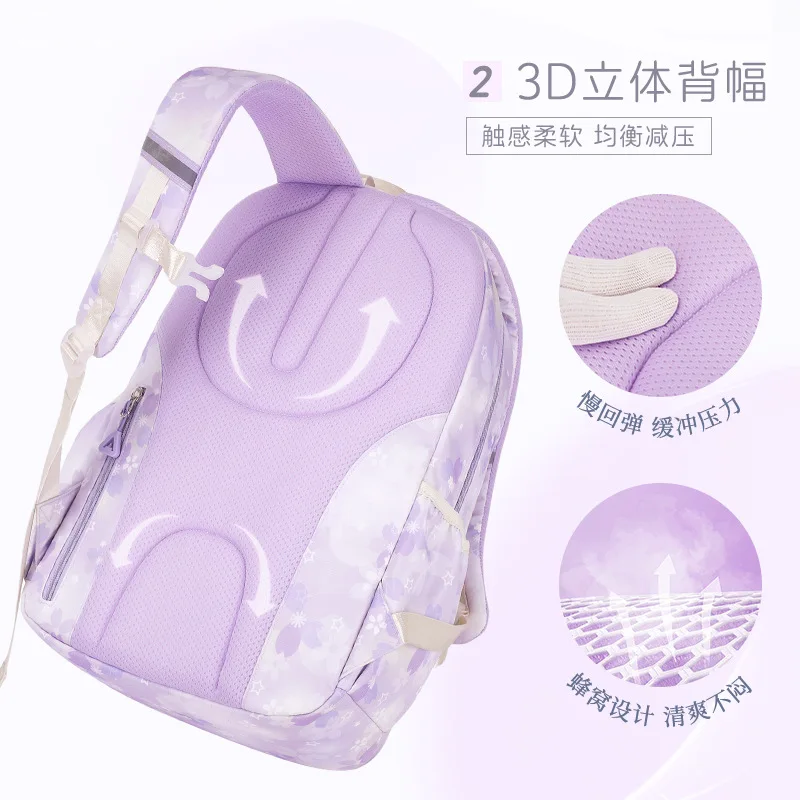 2024 new cute elementary school student backpack 1 to 6 grade backpack large capacity girls backpack