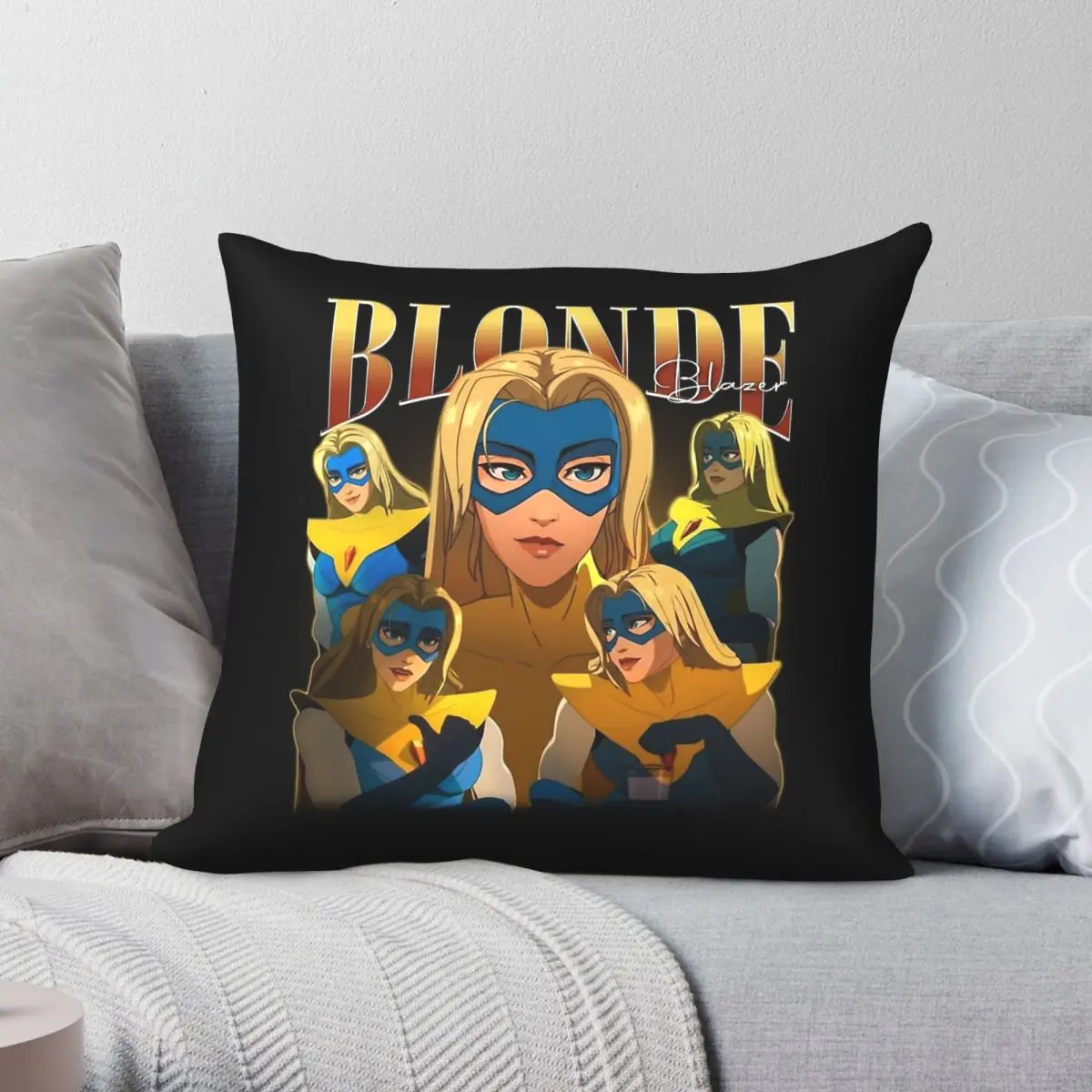 Blonde Blazer Dispatch Game Square Pillowcase Polyester Linen Velvet Creative Zip Decor Home Cushion Cover 45x45