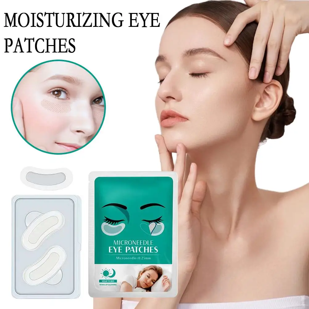Nourishing Microneedle Eye Patches Under Eye Gel Pads Moisturizing Eye Mask to Fade Fine Lines Skin Care Makeup Tools for Women