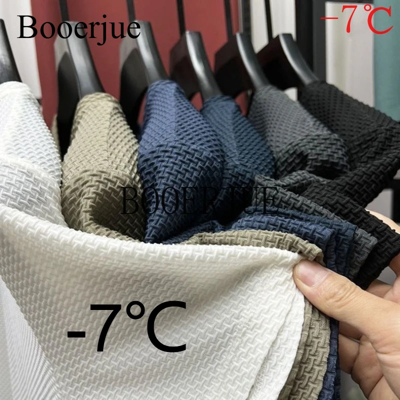 Markenkleidung 6XL Sommer Eisseide Hochwertige Einfarbige Kurzarm-T-Shirts für Herren Atmungsaktives Modisches T-Shirt für Männer