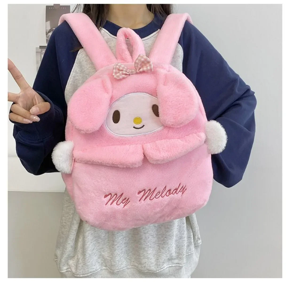 My Melody Rugzak Kuromi Schooltas MINISO Grote capaciteit pluche reisboek opbergtas