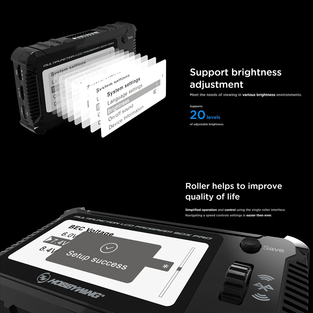 Picture 4: HobbyWing LCD Program Box Pro programming card is suitable for PLATINUM XERUN EZRUN Seaking Pro electrical tuning