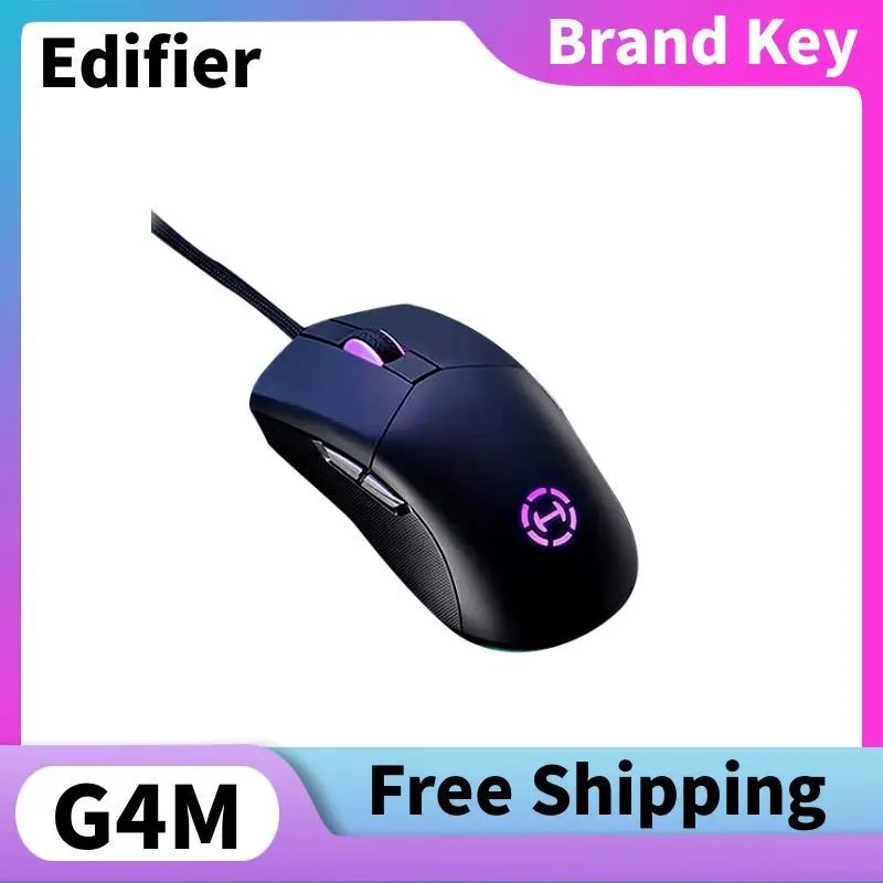 

Edifier G4M USB Проводная легкая симметричная мышь PAW3389 Senso 16KDPI RGB Подсветка Программируемая проводная игровая мышь