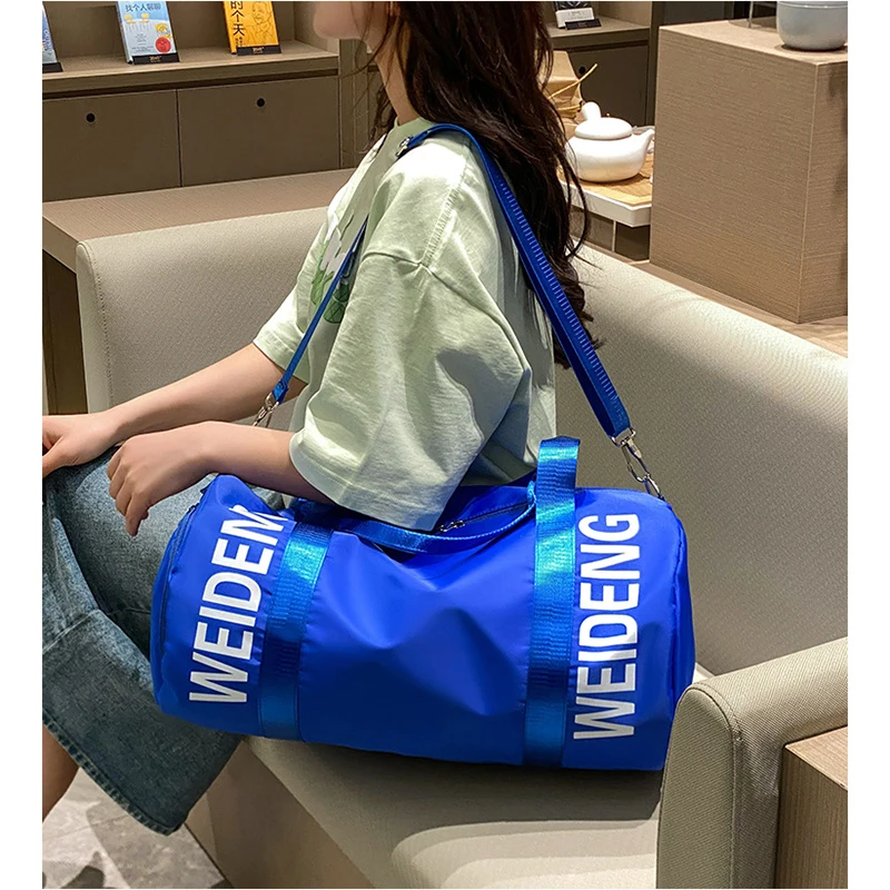 Boston Gym Sports Fitness Bag for Women Yoga Travel Shoe Pocket Luggage Weekend Trend Women'S Handbag Female Shoulder Duffle Bag