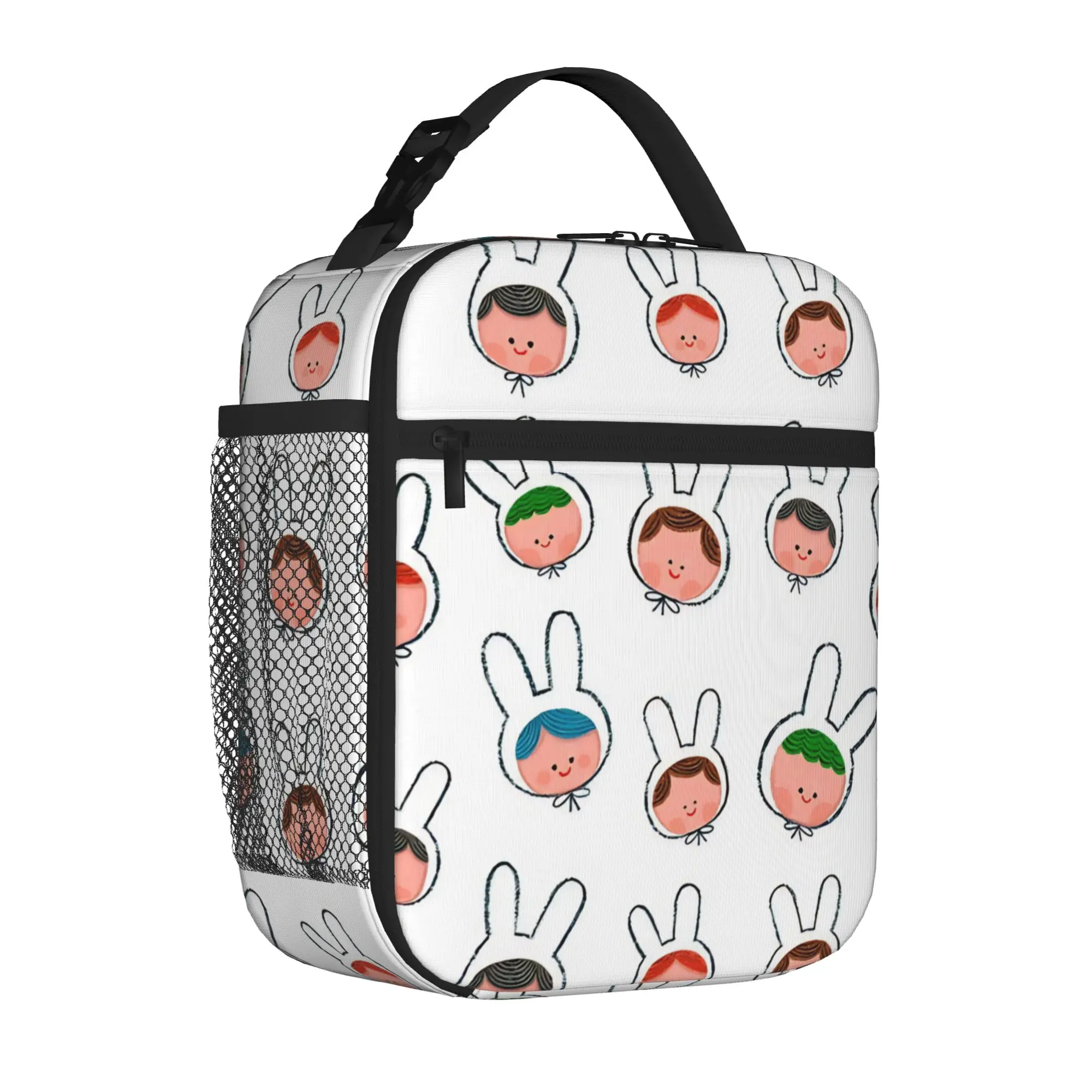 1 Piece For Students Food Container Rabbits Portable Pocket Bunny Zipper Closure Aluminum Foil Food Pouch For Travel