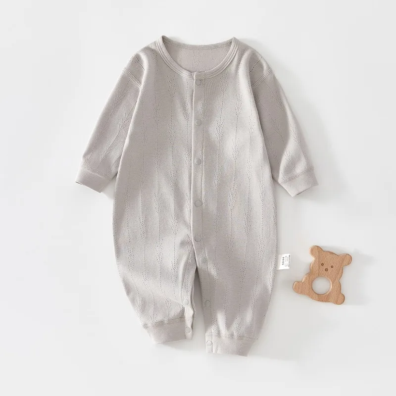 Infants and Young Children Pure Cotton Onesies, Newborn Romper, Boys and Girls, Spring and Summer Clothes, Long Sleeves