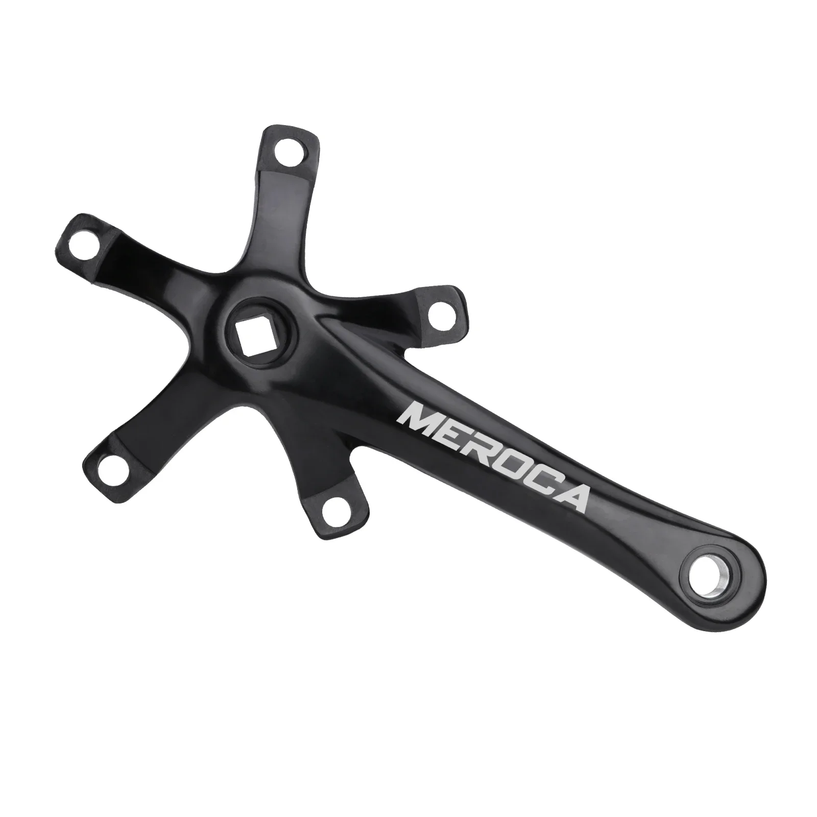 MEROCA Folding Bicycle Crankset Wide and Narrow Teeth 130BCD Chainring 58T/56/53/47/45 Square Hole 170mm 130BCD 5claw Crank view 6