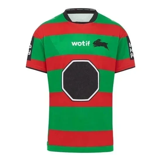 South Sydney Rabbitohs Red Training Rugby Jersey, Nome personalizado e número, tamanho do número, 2024