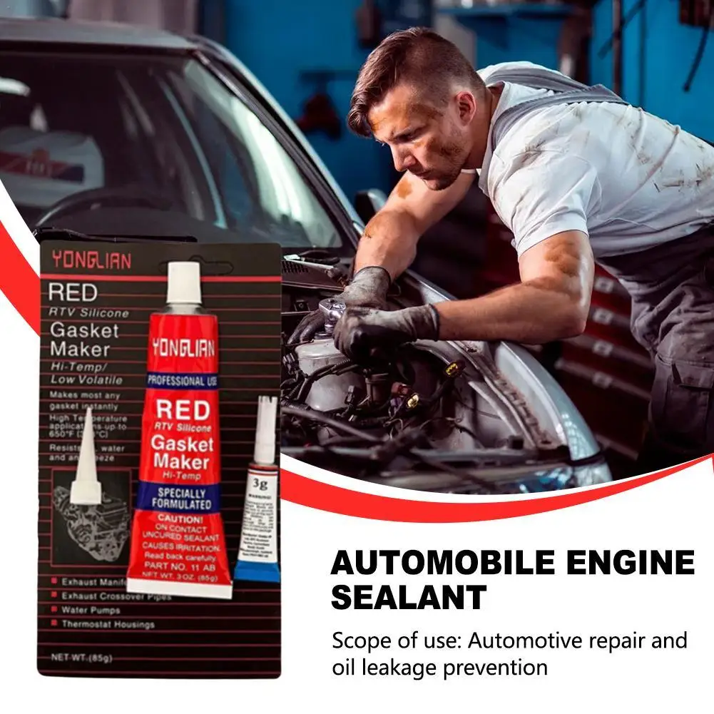 85g Automotive Engine Waterproof High Temperature Sealant Car Metal Parts Repair Oil Leakage Prevention Quick-drying Adhesive