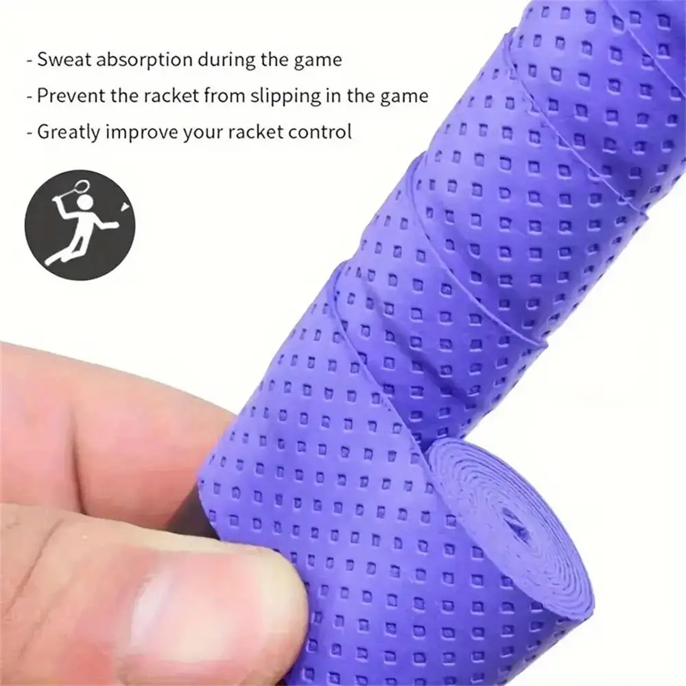 Tennisschläger-Griffband Gummi Vorgeschnitten Rutschfest, Schweißabsorbierend Handband für Badminton Pickleball Komfortabler Polstergriff – Detail 5