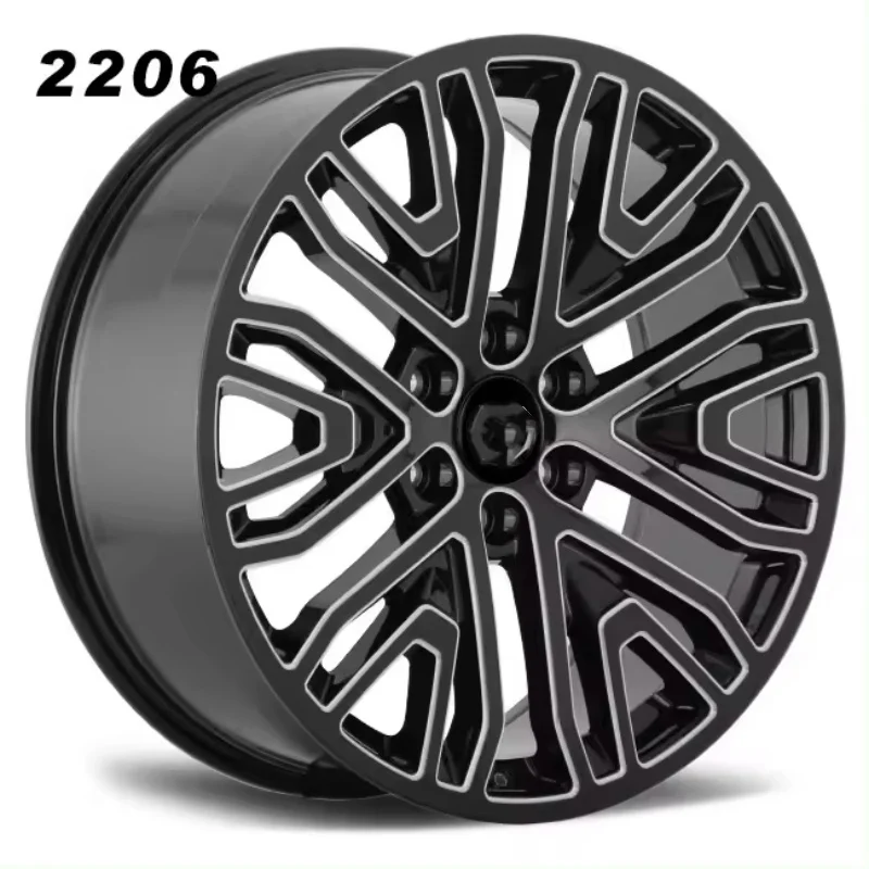 REP 2206 22 24 inch 9 10j 6X139.7 black milled window Fits For GMC passenger car alloy wheels