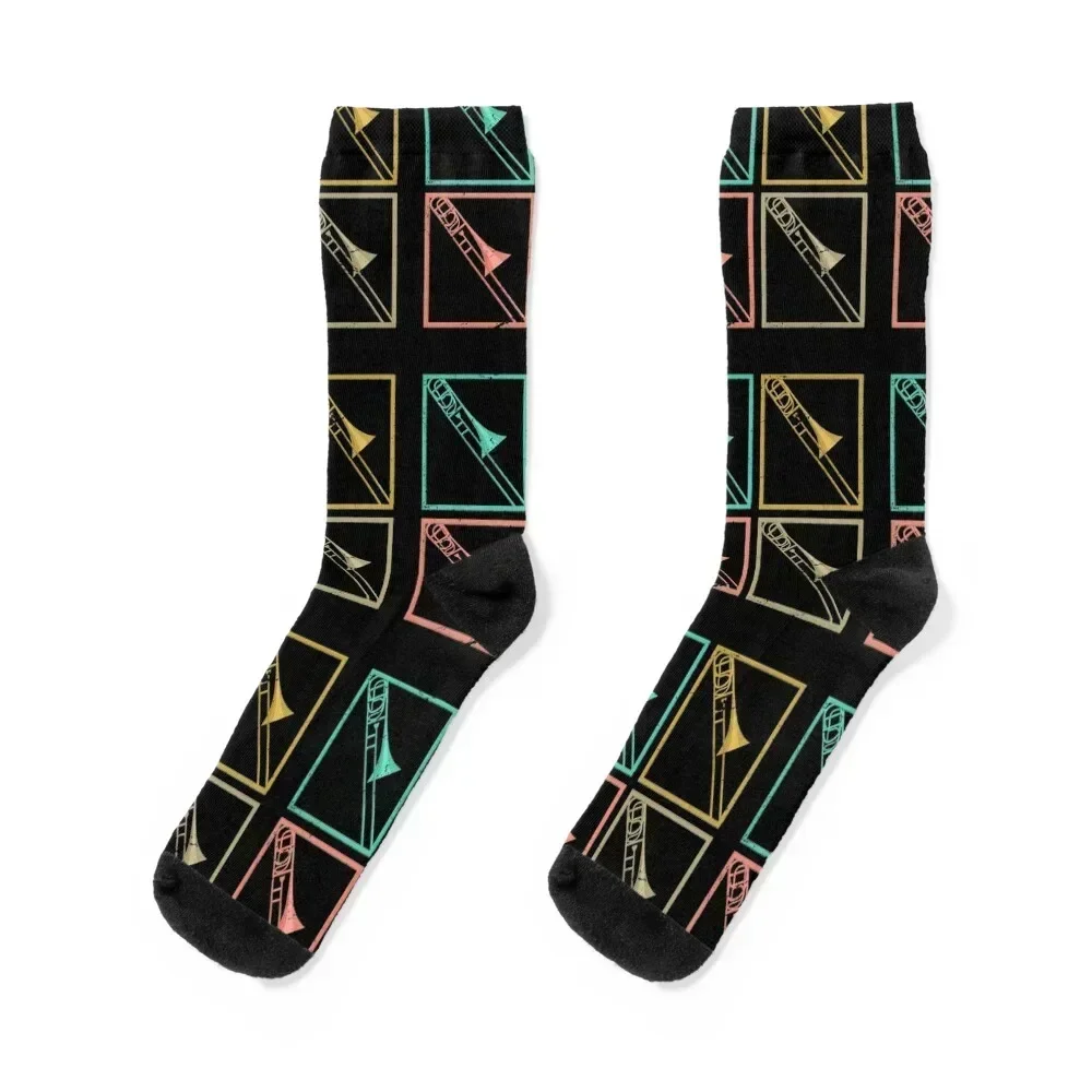 

Retro trombone Socks Thermal man winter cotton colored Luxury Woman Socks Men's