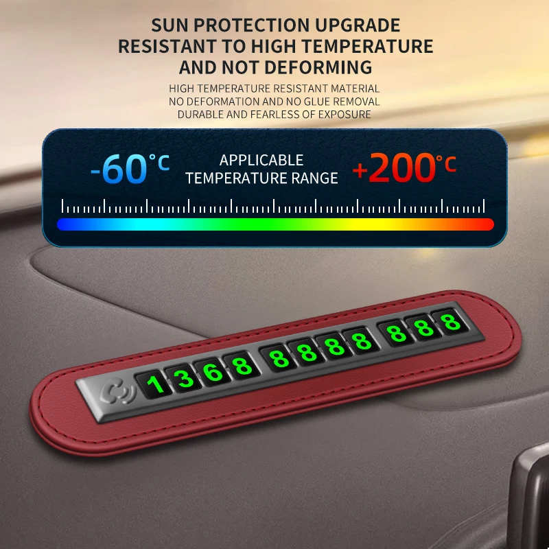 

Hot Sale Aluminum Alloy Car Temporary Parking Sign | Roller Adjustable Phone Number Plate | Universal Fit for All Vehicles | Pri