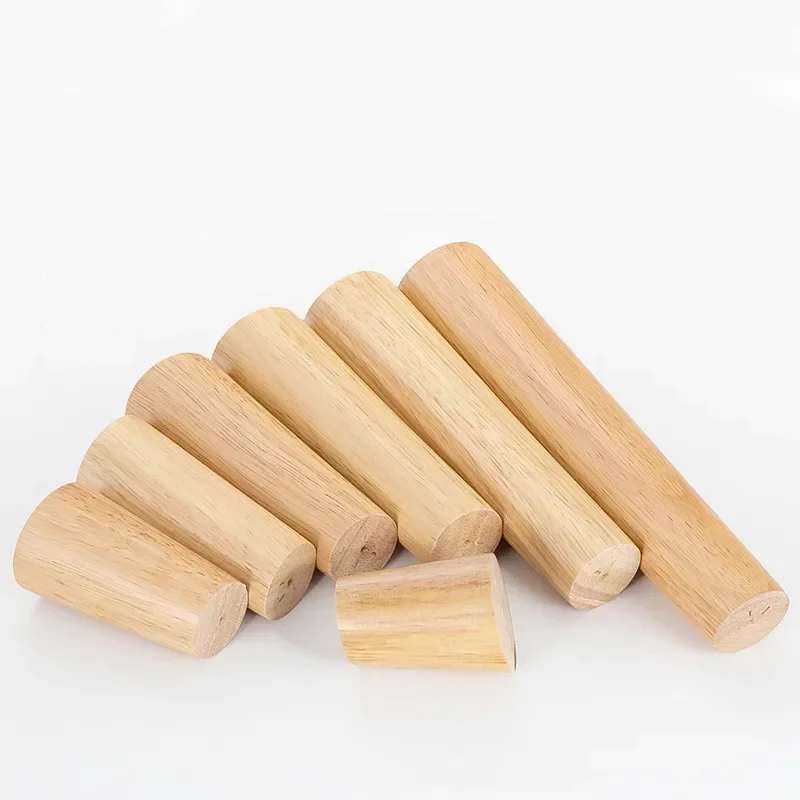4Pcs/Set Height 6-30cm Solid Wood Furniture Legs Inclined Cone Sofa Bed Cabinet Table and Chair Replacement Feet Sloping Foot
