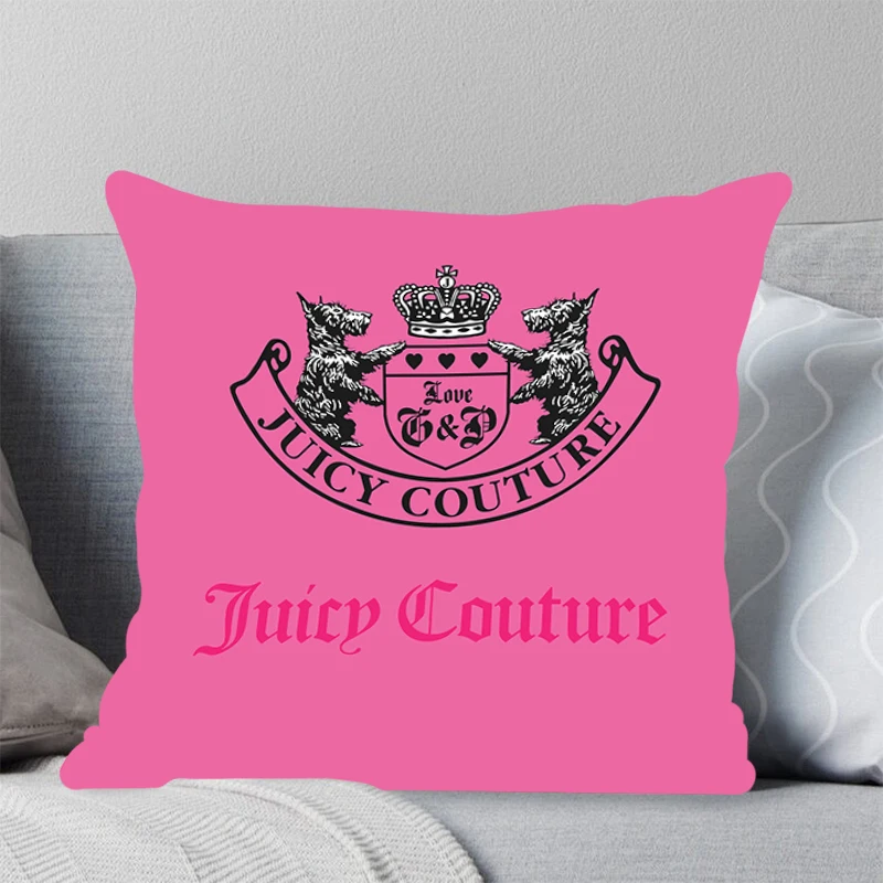 Square pillow bedroom sofa leisure comfortable two-sided pillow living room Juicy Couture pillowcase Fashion brand Home Decor