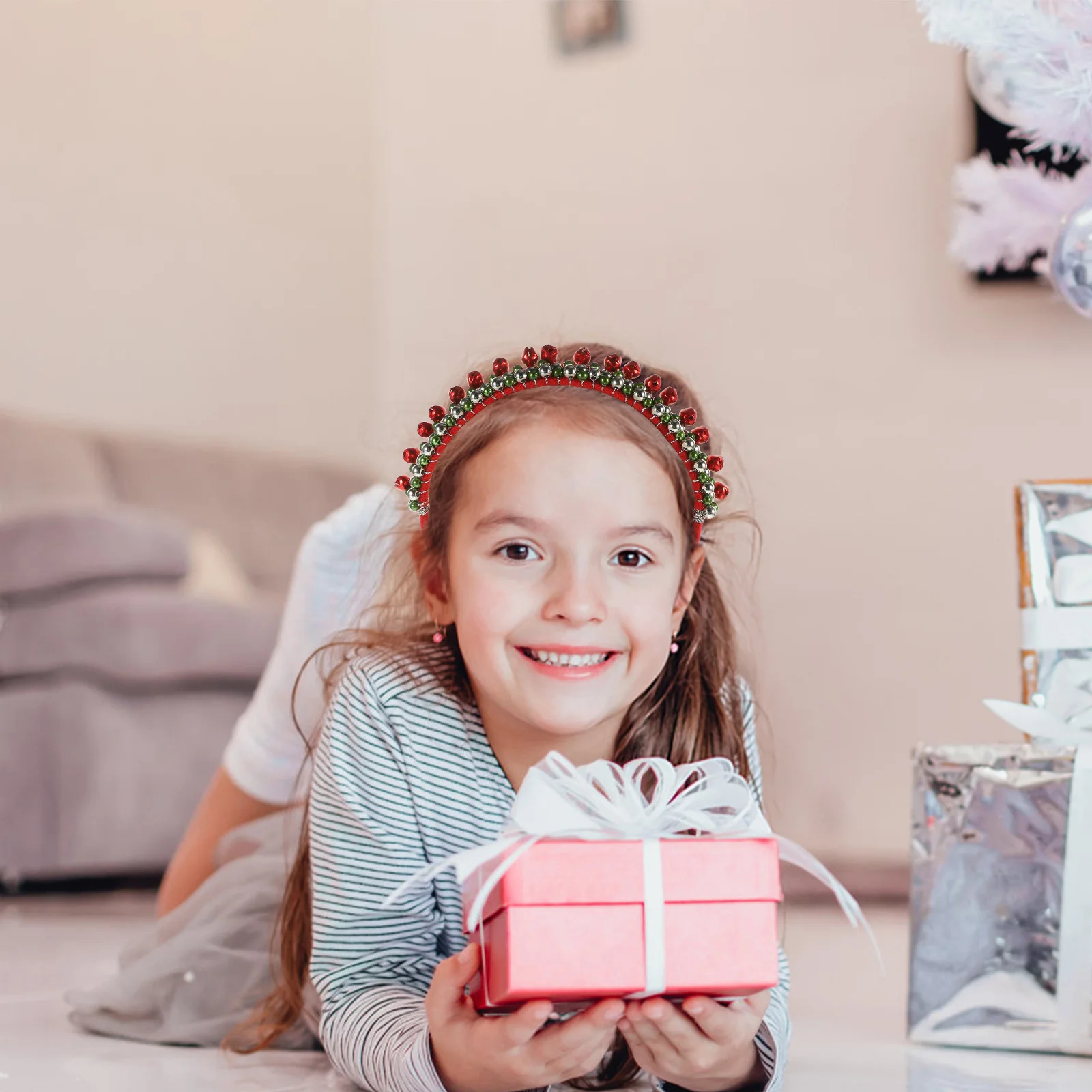 

Christmas Bell Headband Wide Band Comfortable Fit Holiday Headbands for Women Decorative Hair Accessories Festive Party Wear