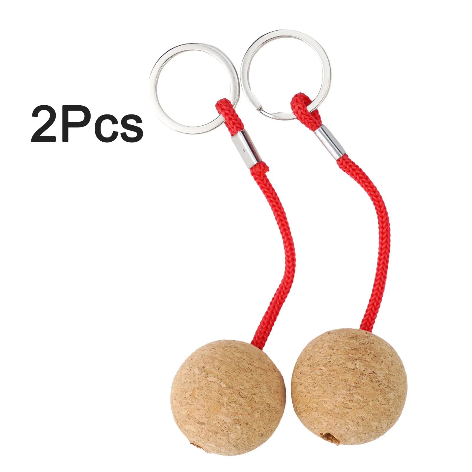 Cork Keyring Ball Outdoor Sporting Goods 2Pcs Key Multi-functional Rope Accessories Boat Buoyant Fishing Floating