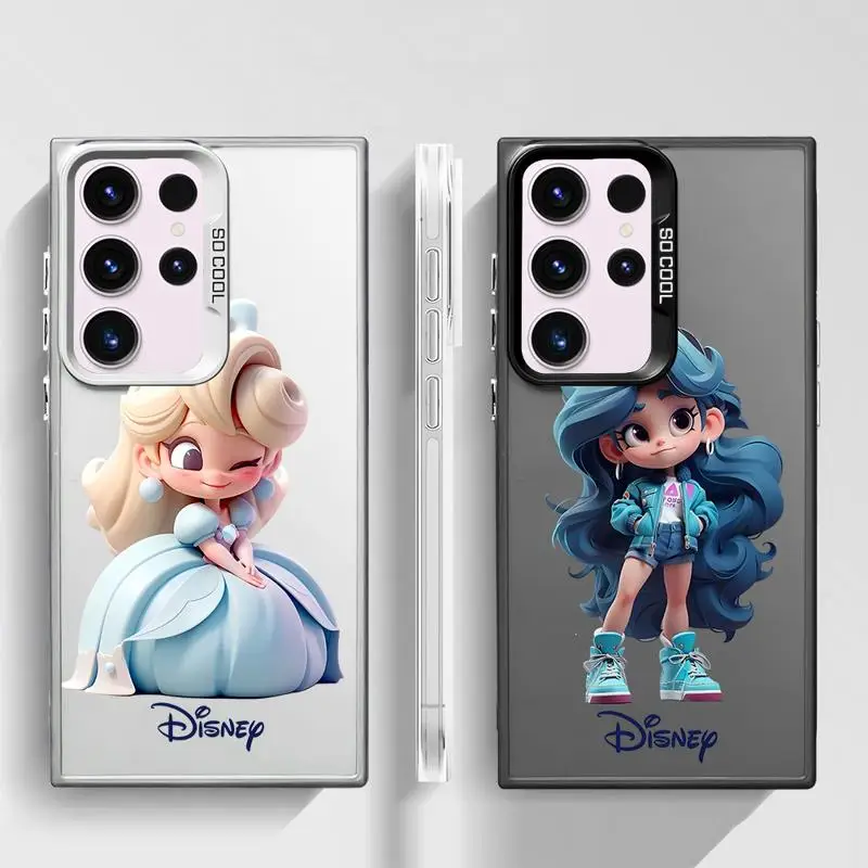 Disney Meisje Cartoon Prinses Telefoon Hoesjes Voor Samsung Galaxy S24 Ultra Case S22 S20 Fe S21 Plus Note20 S23 Funda Achterkant Shell Cover