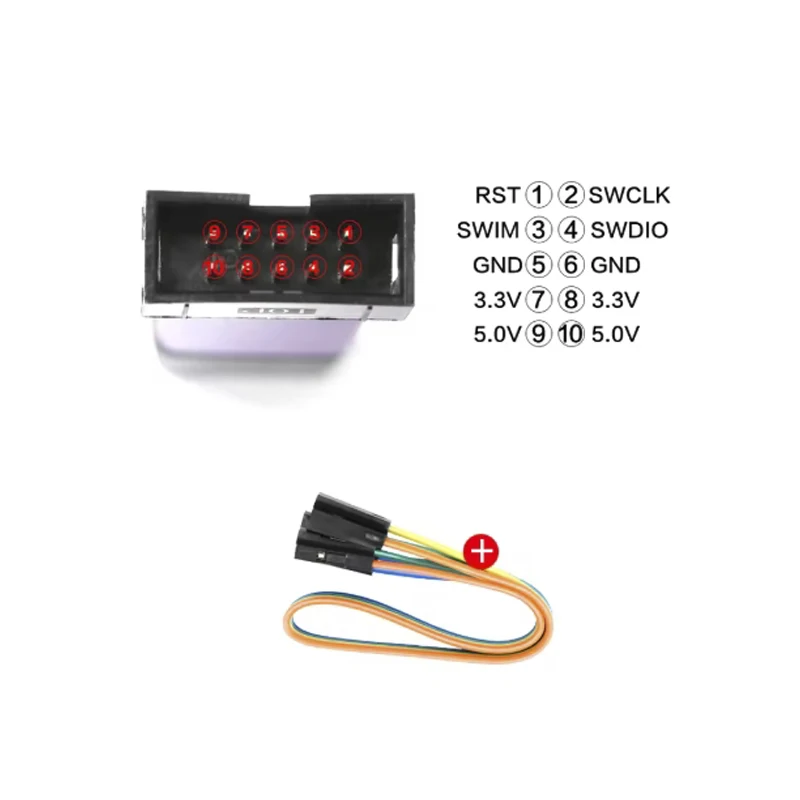 ST-LINK V2 STM8/STM32 エミュレータ プログラマ Stlink ダウンローダ ライン バーナー デバッガ (色はランダムに送信されます)
