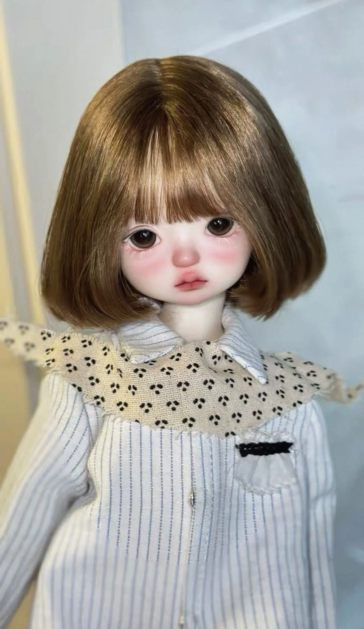 Haar für Puppen, Hartschalenperücke, 1/6 BJD-Perücke, kurze Perücke, geeignet für Puppenkopfumfang von 16–16,8 cm, kostenloser Versand