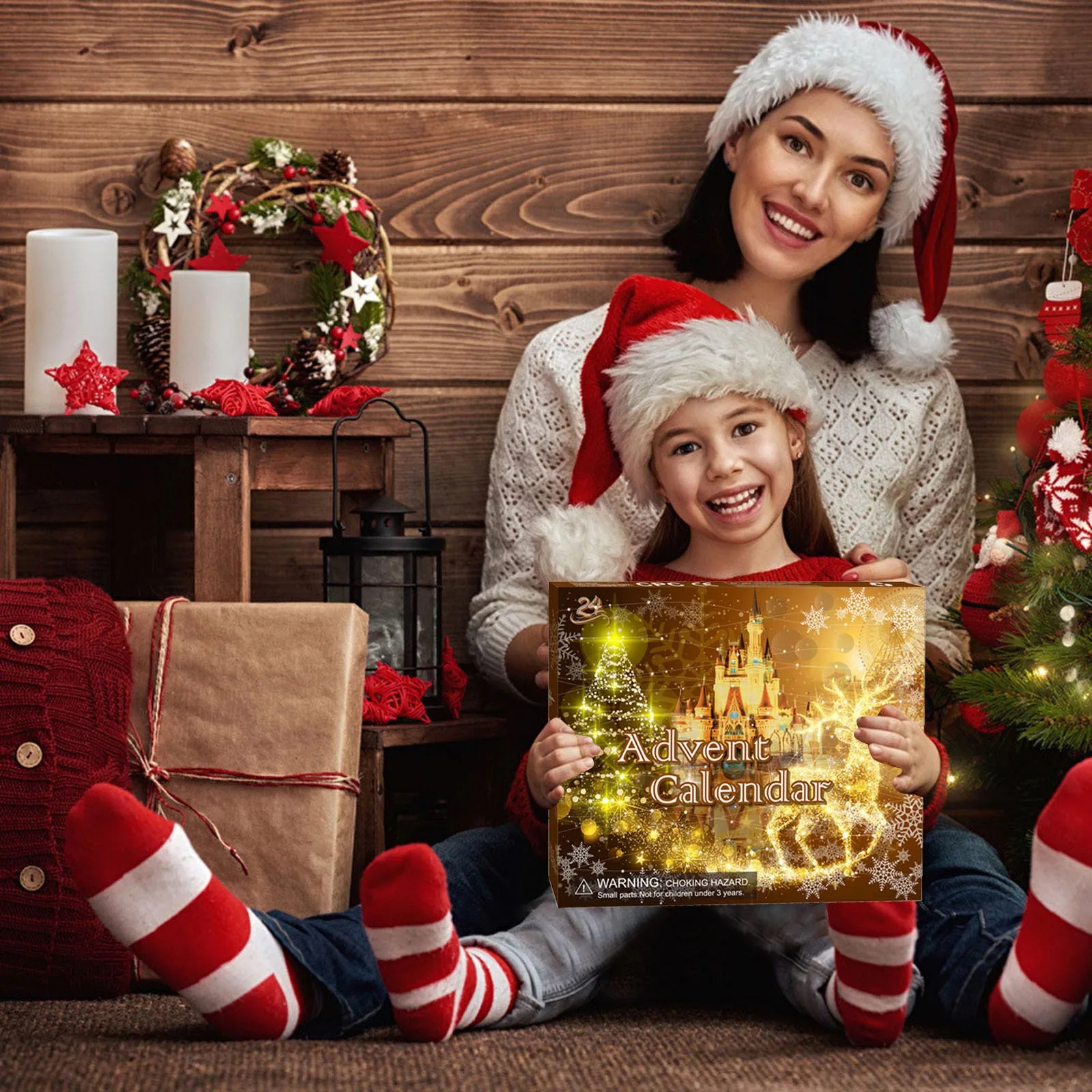 Two Minute Toothbrush Timer Countdown Christmas Advent Calendar For Kids Jewelry Set Ring Necklace Earrings Kids Stopwatch Timer