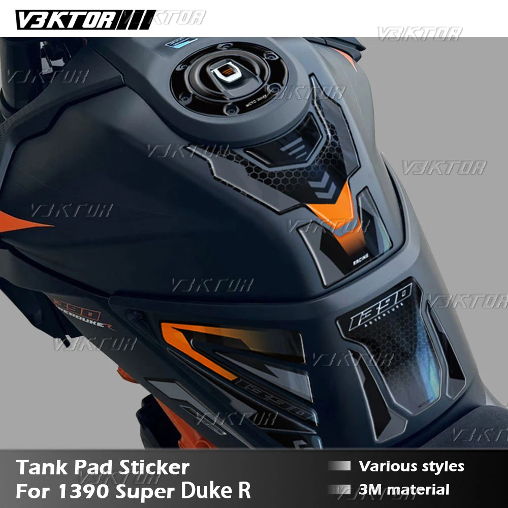 Motorcycle Fuel Tank Sticker Oil Gas Cap 3D Decal Cover Protector Waterproof For KTM 1390 Super Duke R EVO 2024