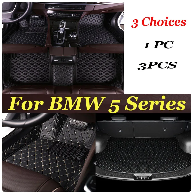 

Car Floor Mats For BMW 5 Series E60 2004~2010 Luxury Leather Mat Rugs Protective Pad Carpets Car Accessories 520i 523i 525i 528i