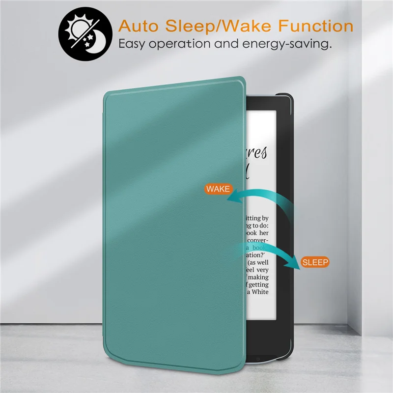 For Pocketbook Verse Pro Case 6 inch 629 634 PB629 PU Leather Hard PC Back Smart Cover for Pocketbook Verse / Verse Lite 6''