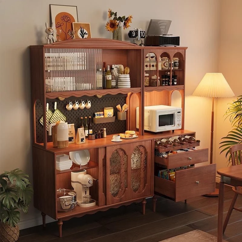 Esstisch-Seitenschrank für die Küche im Haushalt, integrierter Kombinationsschrank an der Wand, Weinschrank, Teeschrank