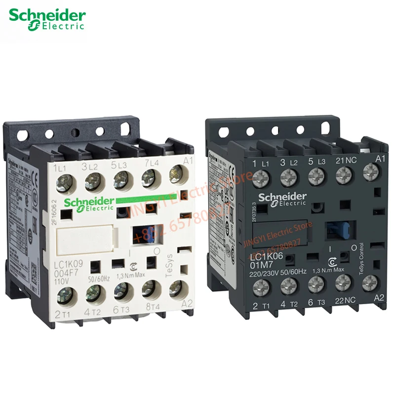 

Schneider Original LC1K0901M7 Трехполюсный контактор TeSys K, 9 А, 220 В, 50/60 Гц, винтовое зажимное соединение