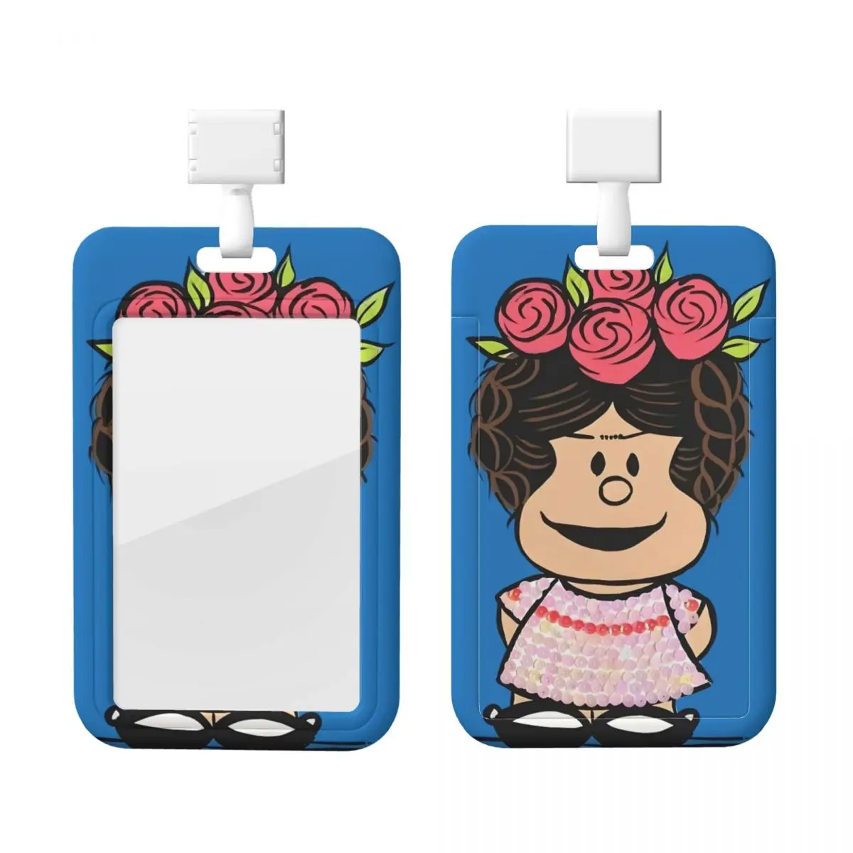 

Пользовательский юмор Mafalda держатель для бейджа для карт держатель для карт для мужчин и женщин мультфильм Quino манга шейный ремешок ID держатель для удостоверений личности для медсестры