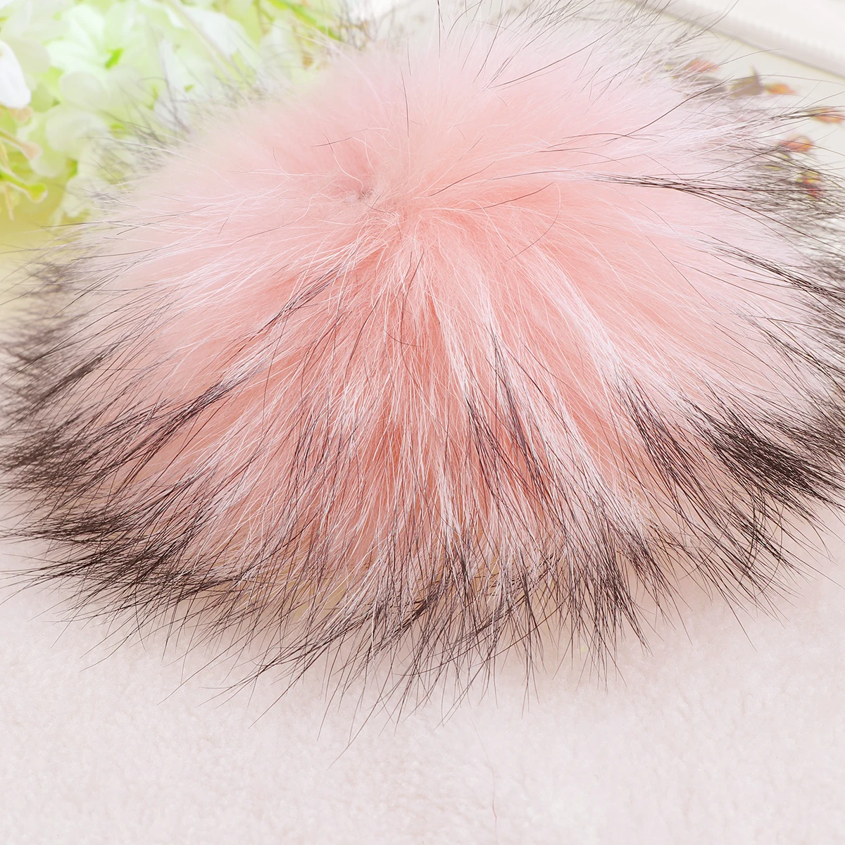 

Pink Pompom Ball Soft Comfortable Snap Fastener Accessory for Hats Scarves Shoes Bags Easy Attach No Heavy Smell Fade Resistant