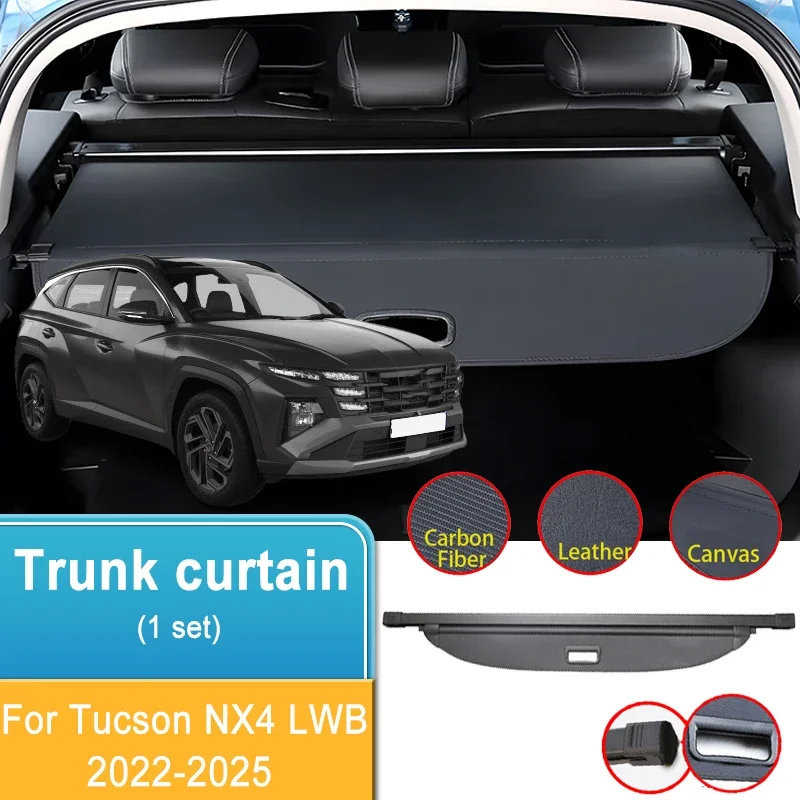 

Cars Trunk Curtain For Hyundai Tucson NX4 2023 Accessories LWB 2022-2025 Car Interior Storage Trunk Partition Covers Cargo Cover