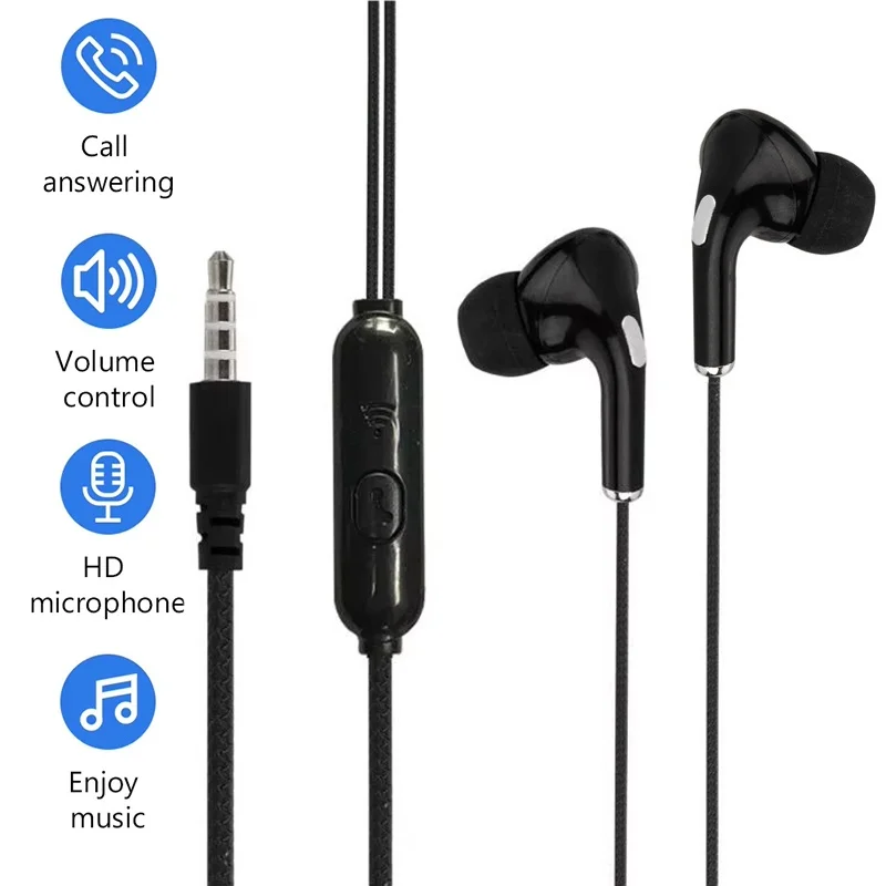 HiFi Stereo Earbuds For iPhone Xiaomi Huawei Android Comfortable In Ear Design Sports Running Music Accessory HD Microphone Tool