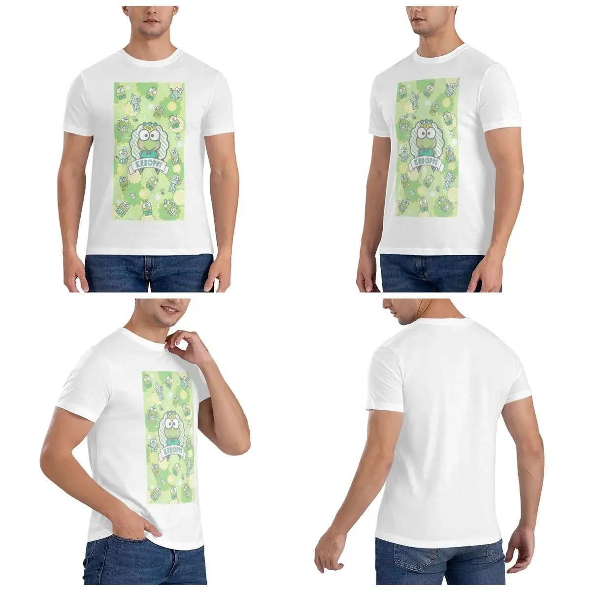 Kero Kero Keroppi T-Shirt for Men Cotton Plus Size T Shirts Men's Short Sleeve Round Neck Summer Clothes Tops S-6XL